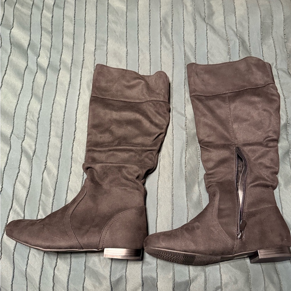 Dream Pairs Brown Over the Knee Boots Slouchy Style